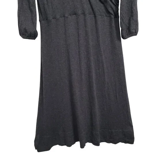 Boden Size 16R 16 Dress Light Knit Sweater Mock Wrap Midi Silk Cashmere Blend - Picture 9 of 12